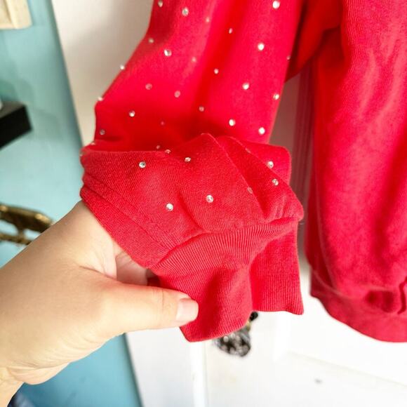 Victoria’s Secret PINK Rhinestone Bling Full Zip Hoodie Logo SPELLOUT Jacket XS - Picture 6 of 12